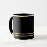 Black and Gold Rimmed  Mug