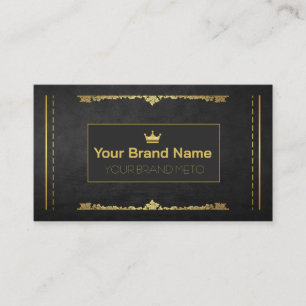Black and gold royal style inspired  business card