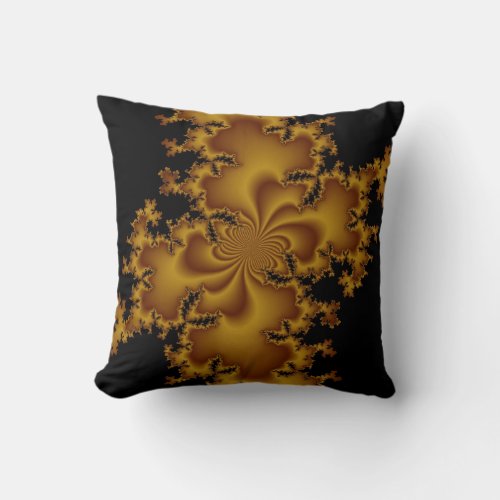 Black and Gold Rust Pillow