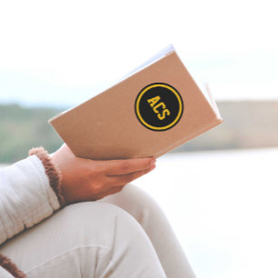 Black and Gold School Colors Classic Round Sticker