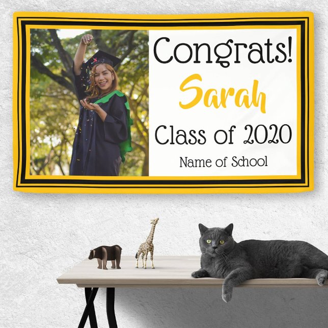 Black and Gold School Colors Photo Banner (Creator Uploaded)