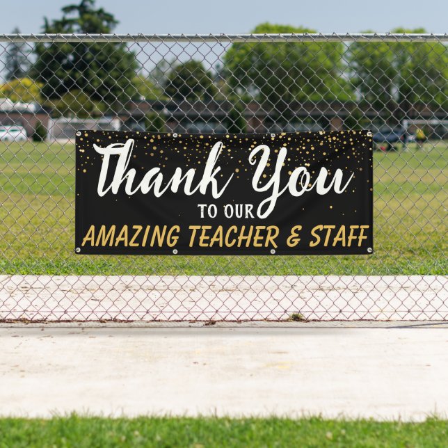 black and gold School Teacher appreciation week Banner (Insitu)