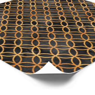 Black and Gold Seamless Pattern Temporary Tattoos