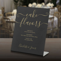 Black And Gold Signature Script Cake Flavors