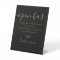 Black And Gold Signature Script Open Bar