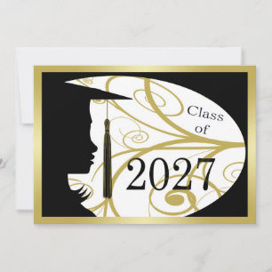 Black and Gold Silhouette 2027 Card