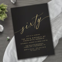 Black and Gold | Simple Glam Luxe 60th Birthday