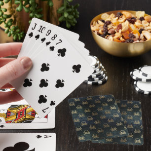 Black and Gold Skulls Poker Cards