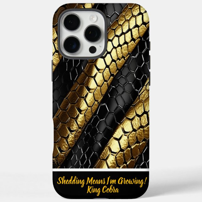Black and gold snake skin design Case-Mate iPhone case (Back)