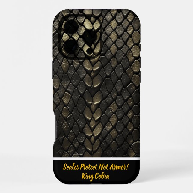 Black And Gold SnakePatterns Iphone Case (Back)
