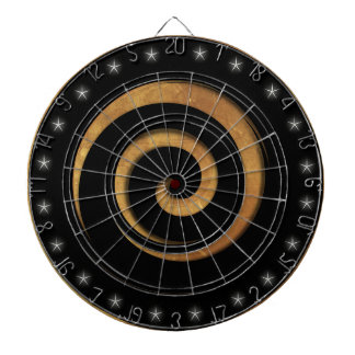 Black and Gold Spiral Regulation Dartboard