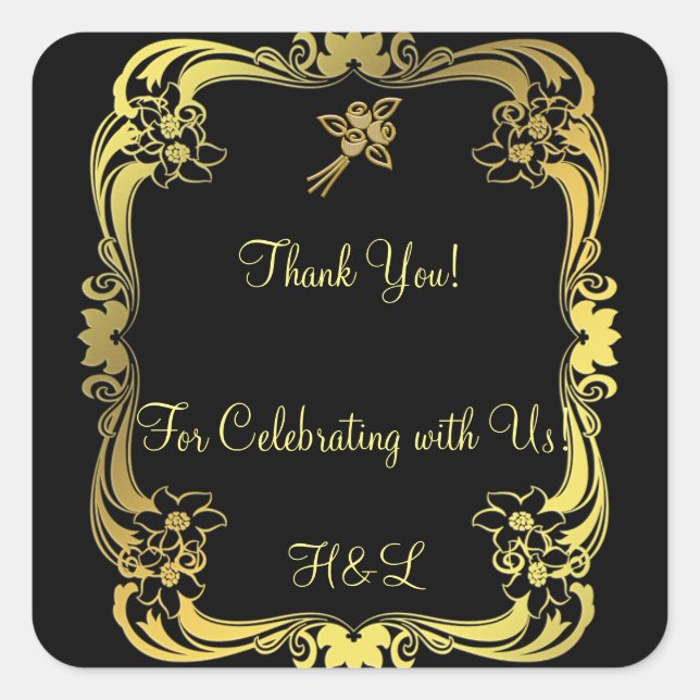 Black and Gold Sticker (Front)