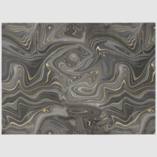 Black and Gold Strata Series Design 4 Tissue Paper