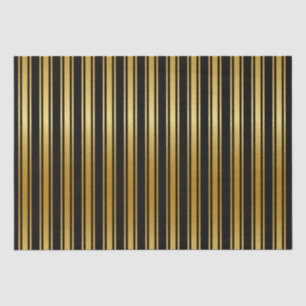 Black And Gold Stripe Tissue Paper