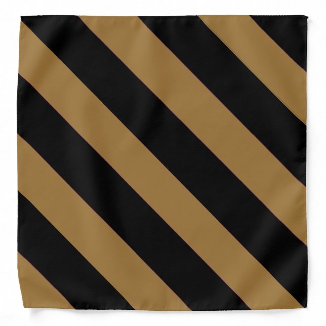 Black and Gold Striped Bandana (Front)