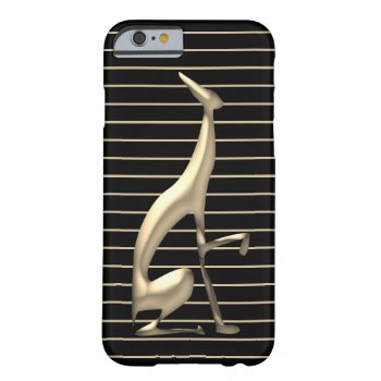 Black And Gold Striped Greyhound Dog Barely There Iphone 6 Case by BWGold at Zazzle