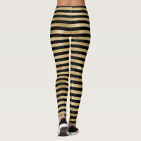 Black and gold striped sale leggings