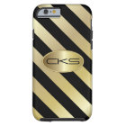 Black and Gold Stripes | Monogram | DIY Color