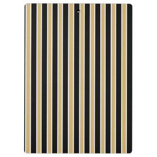 Black and Gold Stripes - School Colors Clipboard