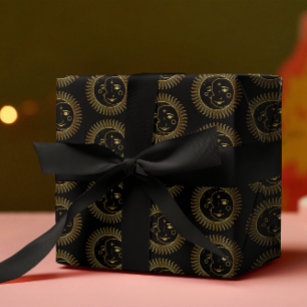 Black Yin Yang Gift Wrapping Paper, Zazzle