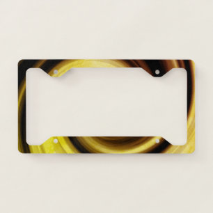 Black and Gold Swirl License Plate Frame