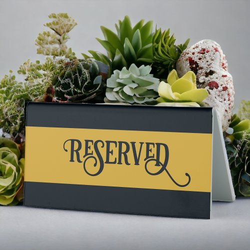 Black and Gold Table Tent Sign