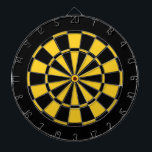 Black and Gold Team Colors Dartboard and Darts<br><div class="desc">Awesome team colors black and gold (yellow) dartboard with darts for your dorm room,  game room,  coach's office,  or man cave! Fun sports decor for any sports fan cheering on the black and gold! A great gift for your boyfriend,  husband,  son,  or dad!</div>
