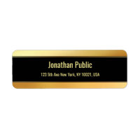 Black And Gold Template Elegant Modern Return