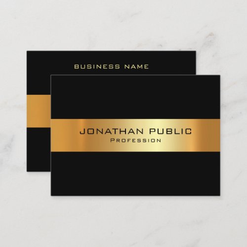Black And Gold Template Modern Personalized Business Card