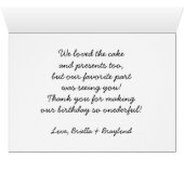 Black and Gold Thank You Card (Inside Horizontal (Bottom))