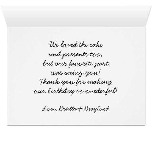 Black and Gold Thank You Card (Inside Horizontal (Bottom))