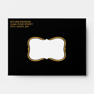 Black and Gold Thank You Envelopes