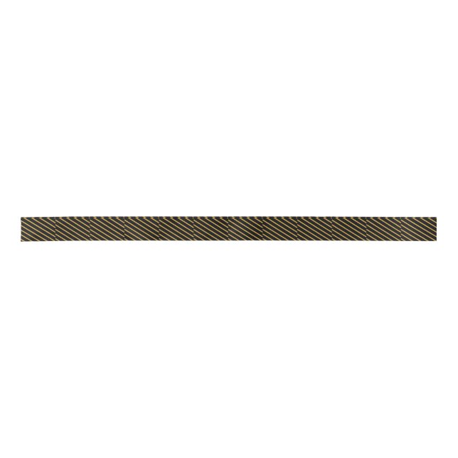 Black and gold themed  satin ribbon (Front)