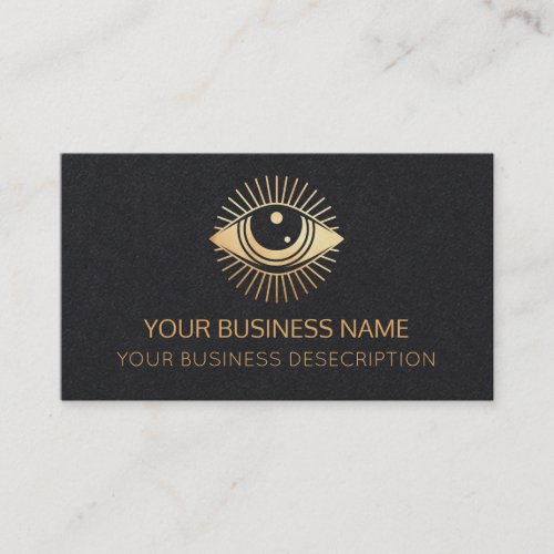 Black And Gold Third Eye Business Card