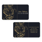 Black and Gold Tiger Artwork Luxury Glitter Style