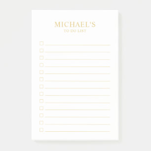 Black and Gold To Do List Post-it Notes