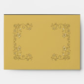Black and Gold TONE A7 Envelope for 5"x7" Sizes (Front)