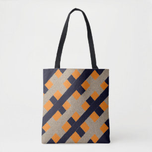 Black and Gold Torn Paper Strip Tote Bag