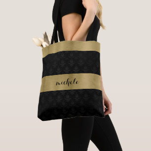 Black and Gold Tote Bag