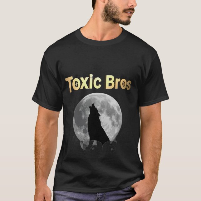 Black and Gold Toxic Bro's T-shirt (Front)