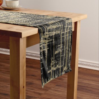Black And Gold Traditional Design Long Table Runner by kahmier at Zazzle