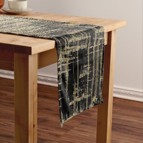 Black and Gold Traditional Design Long Table Runner