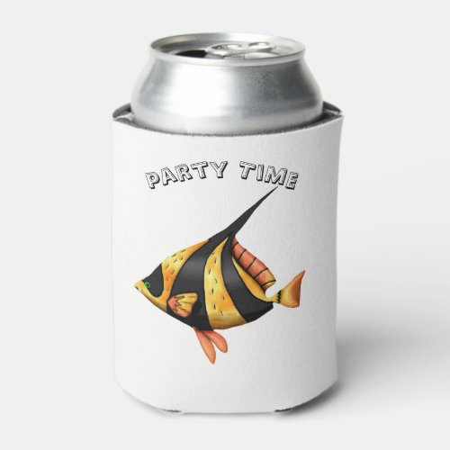 Black and gold tropical angle fish can cooler