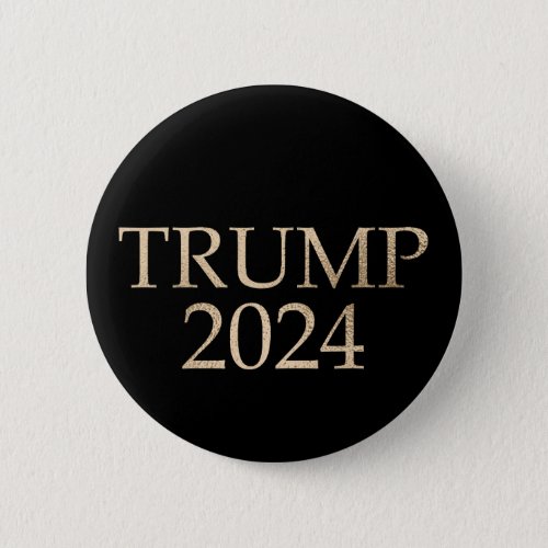 Black and Gold Trump 2024 Button