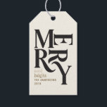 Black and gold vintage merry chritsmas favor gift tags<br><div class="desc">Black and gold effect vintage merry chritsmas gift favor.</div>