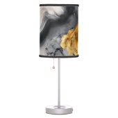 Black and Gold Watercolor Marble Table Lamp (Right)