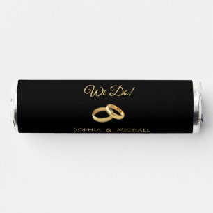 Black and Gold-We Do-Wedding-Rings- Breath Savers® Mints