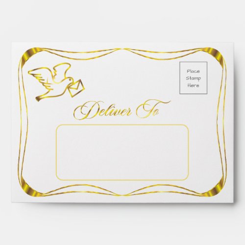Black and Gold Wedding Envelops  Envelope