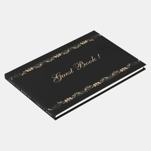 Black and Gold Wedding  Guest Book