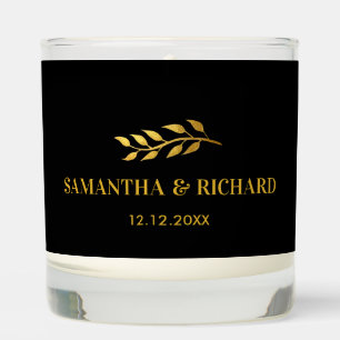 Black And Gold Wedding Thank You For Coming Scented Candle